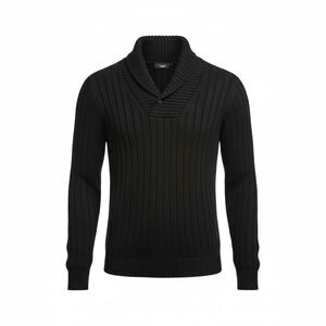 Zara Man Black Shawl Collar
Pullover Sweater